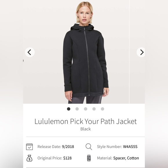 Lululemon Pick Your Path Jacket - Black, Size 8 - Picture 1 of 6